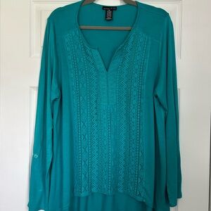 RXB Teal Relaxed Long Sleeve Tunic